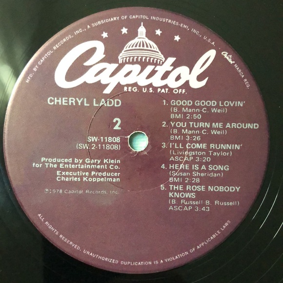 Cheryl Ladd Vinyl Lp '78 - Picture 5 of 7